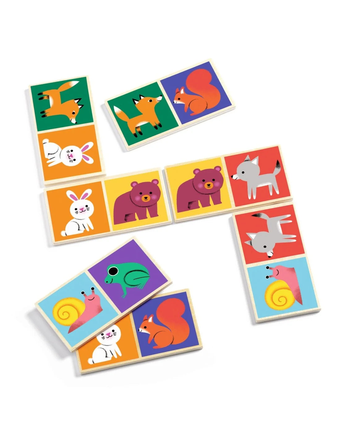 Djeco - Domino - Hout - Dieren