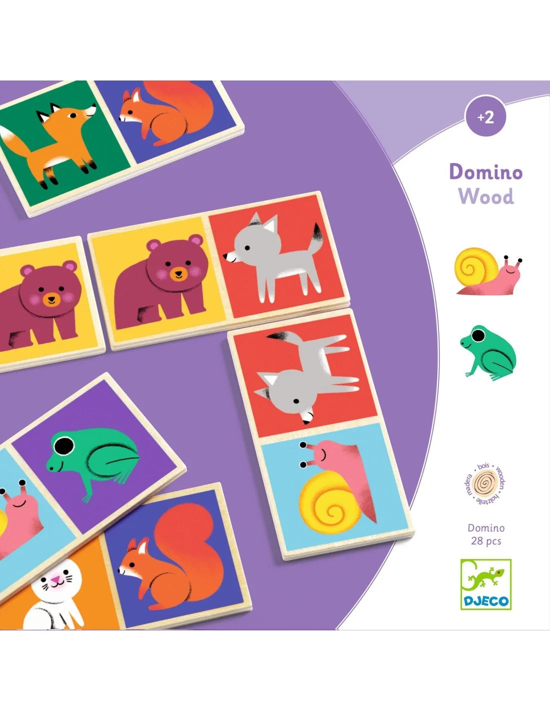 Djeco - Domino - Hout - Dieren