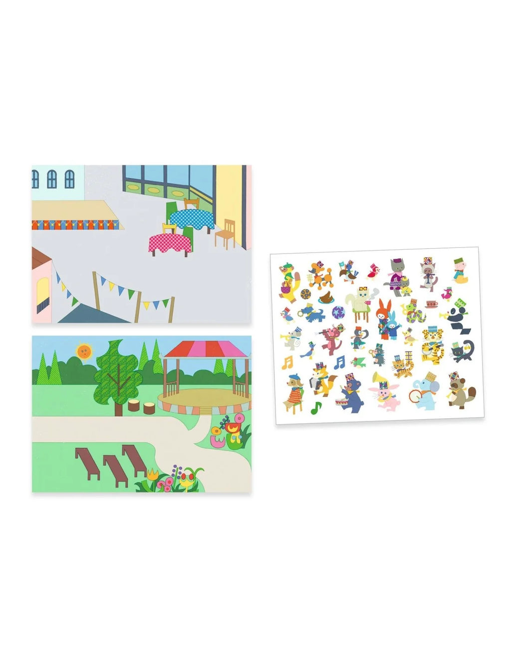 Djeco - Herbruikbare stickers - Fanfare