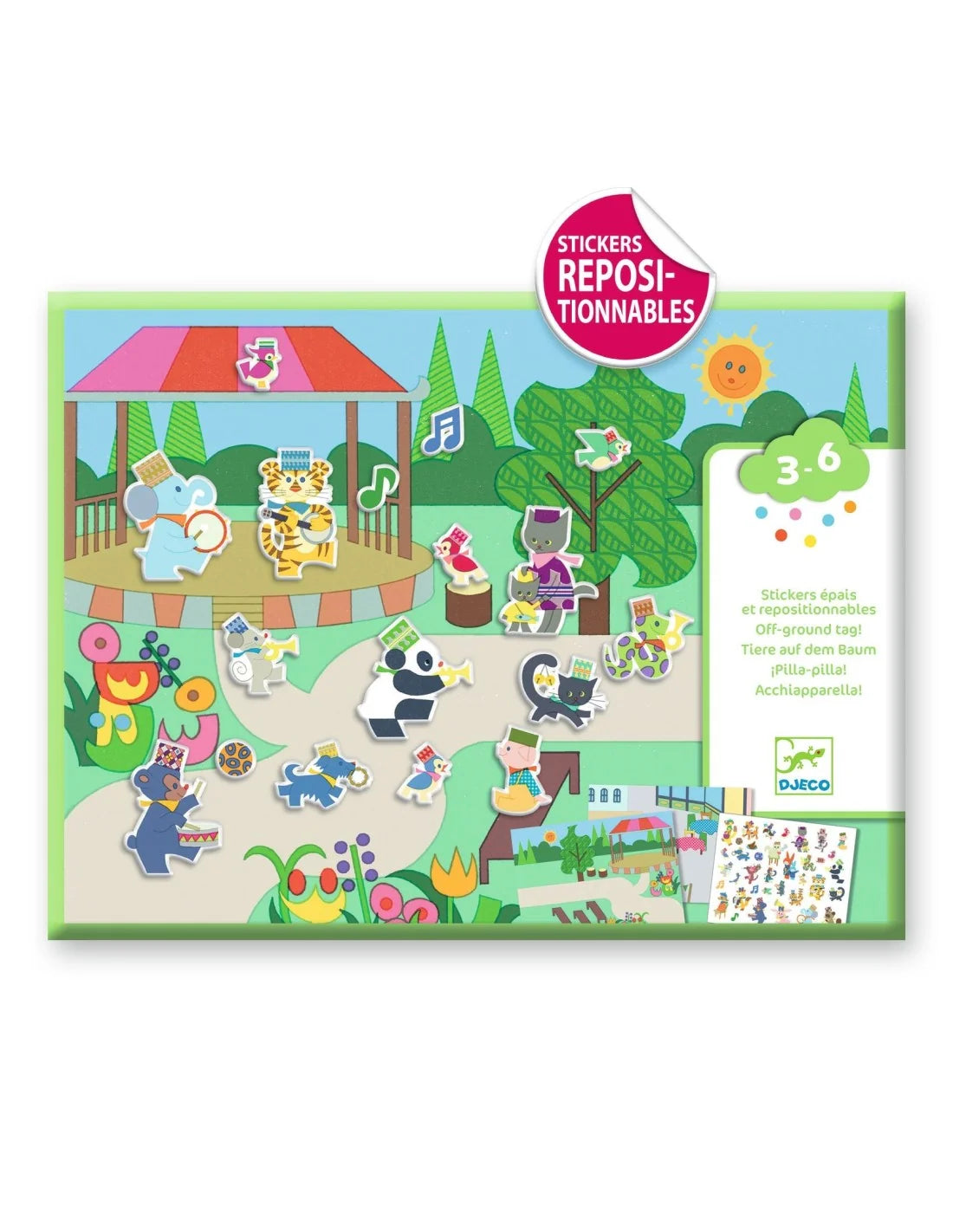 Djeco - Herbruikbare stickers - Fanfare