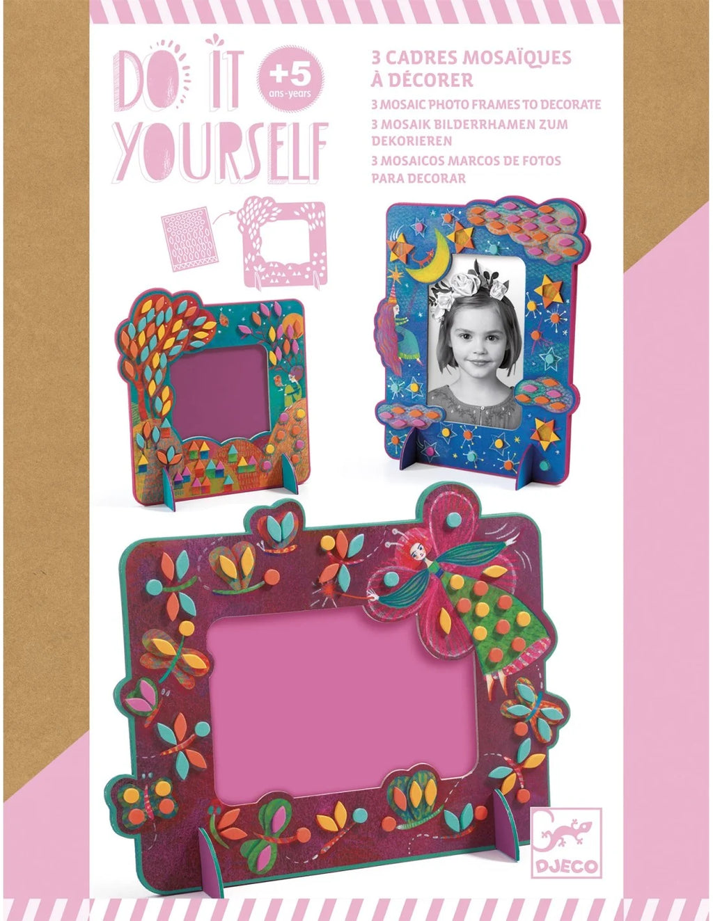 Djeco - Do it yourself - Magische fotolijstjes versieren - mozaïeken - 3 stuks