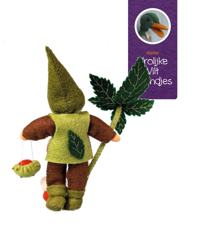 Atelier Pippilotta - Zelfmaakpakketje - Kastanjekabouter met 2 kastanjebaby's