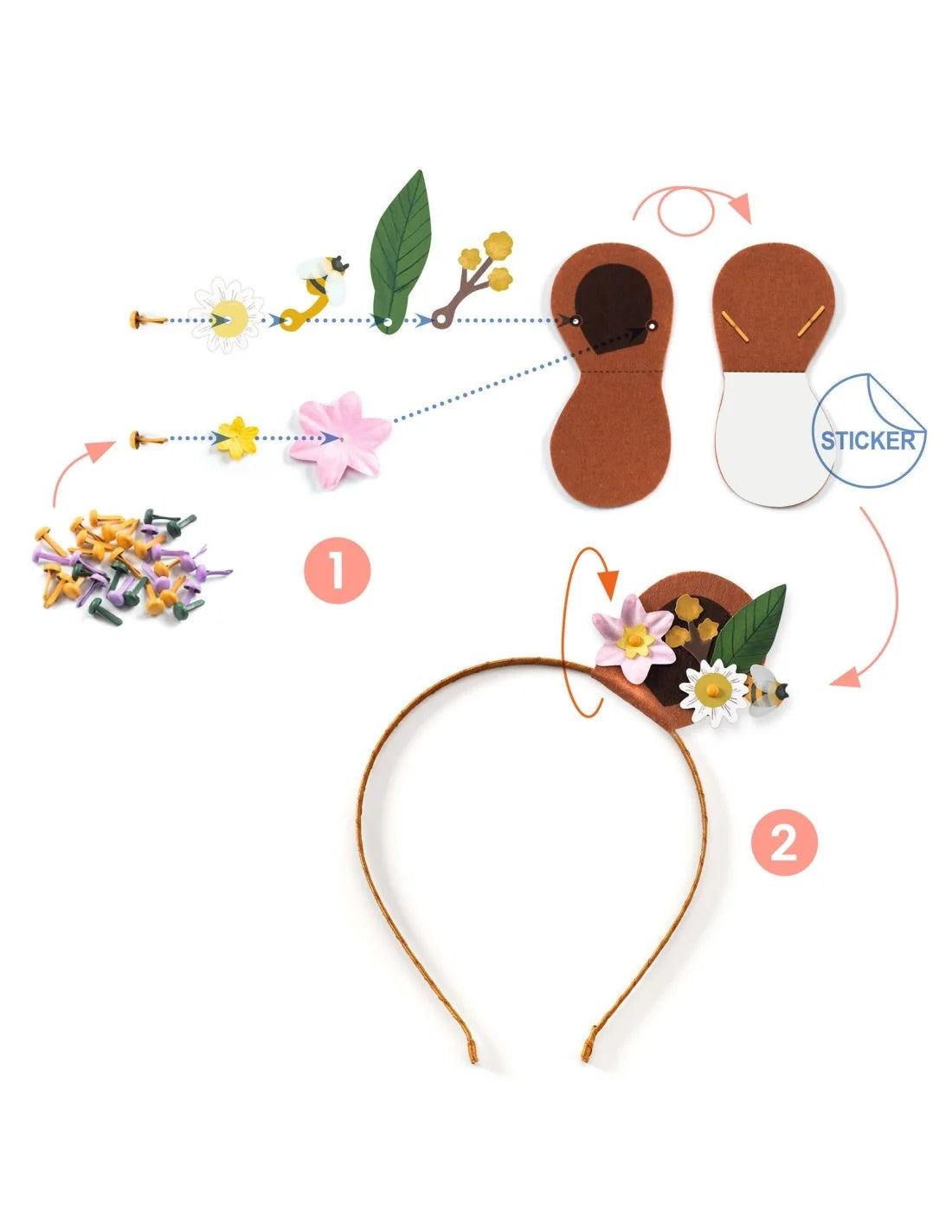 Djeco - DIY - Haarbanden maken - Flower friends