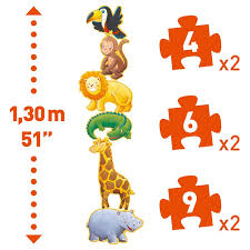Djeco - Reuze puzzel - Jungledieren - 2+