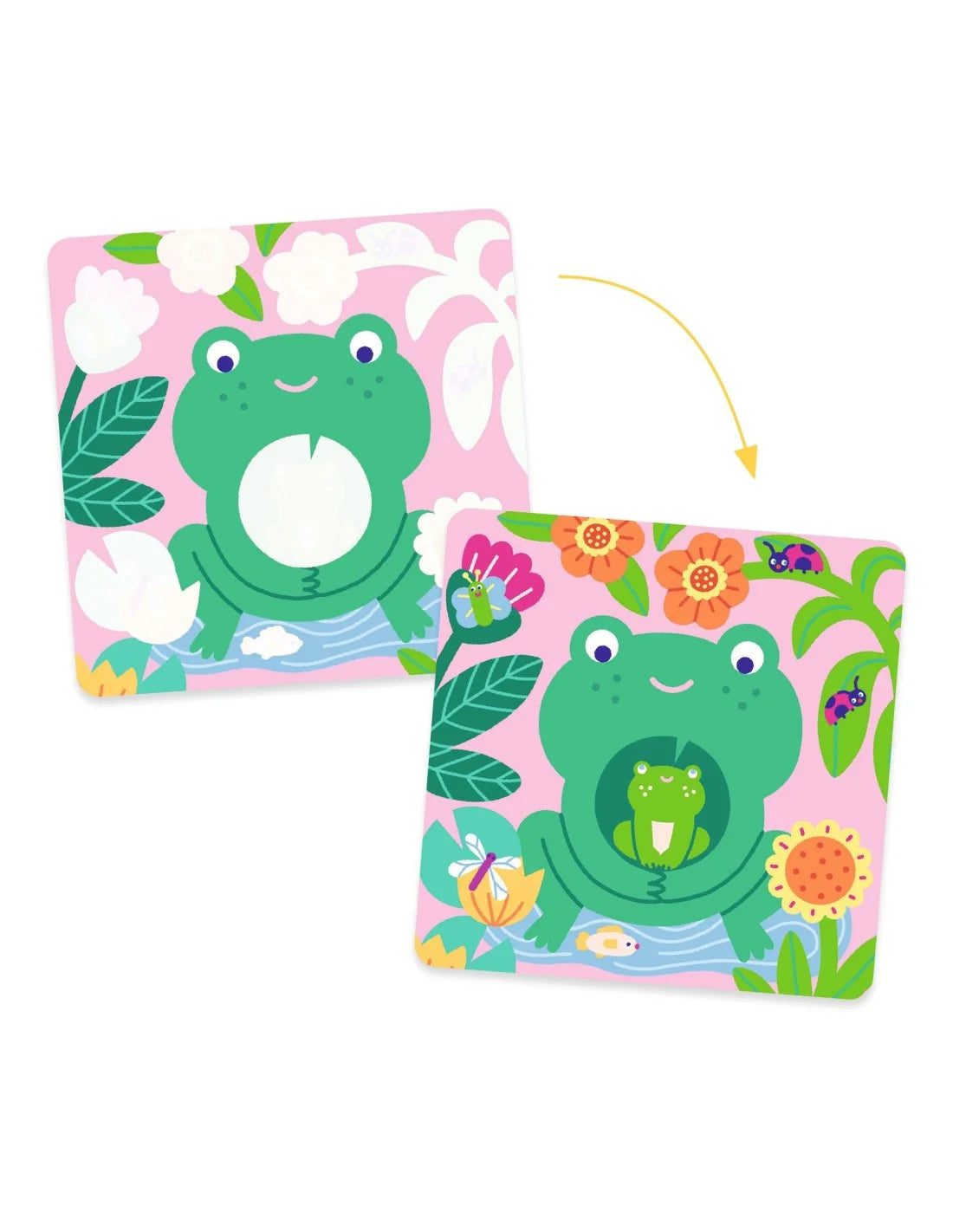 Djeco - Kleuren met water - Kiekeboe! Babydieren uit de tuin