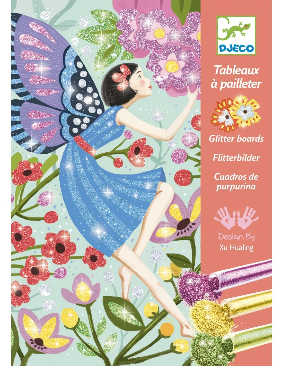 Djeco - Versieren met glitters - harmante feeën - 4 stuks