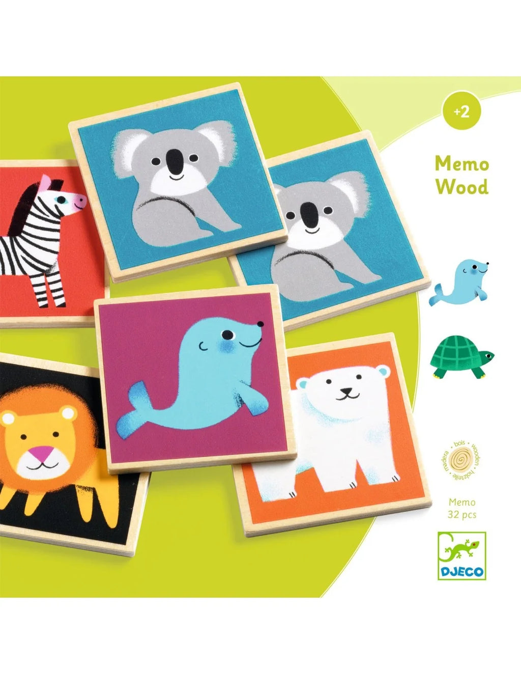 Djeco - Memo spel - Hout - Dieren
