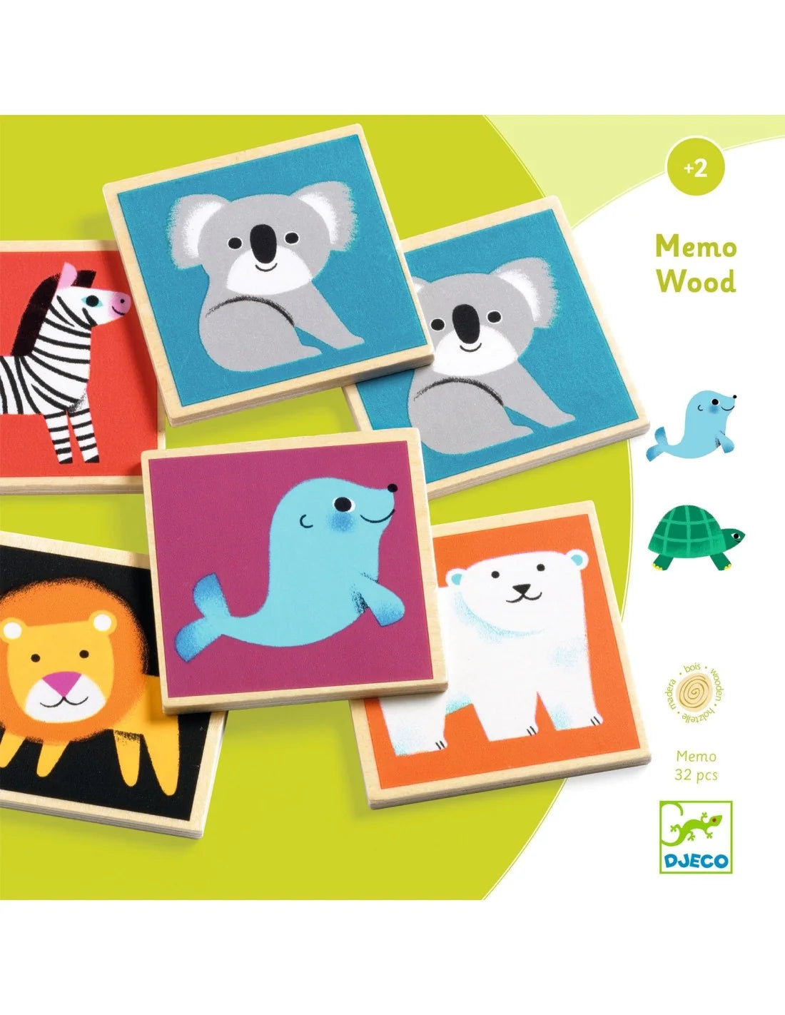 Djeco - Memo spel - Hout - Dieren