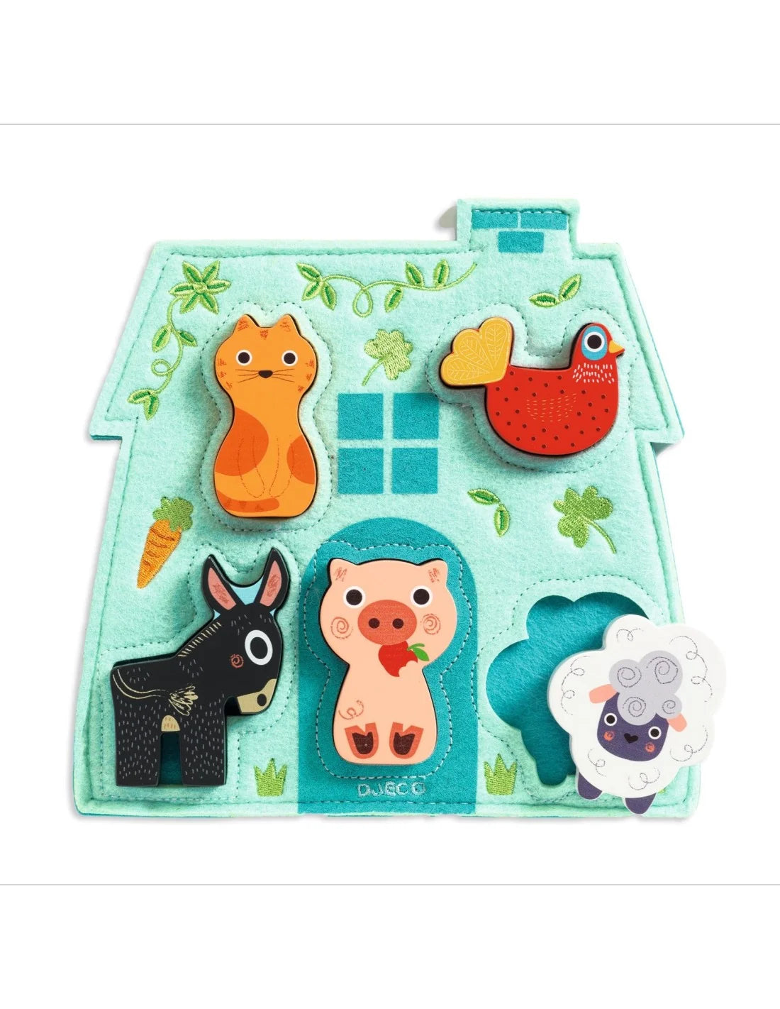 Djeco - legpuzzel - Vilt en hout - Boerderij