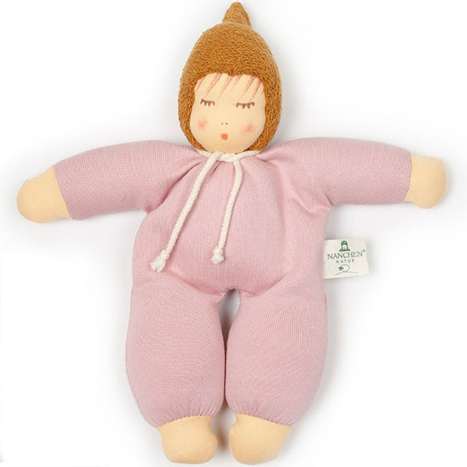 Nanchen Natur - Knuffelpop - Walnootbaby Roze