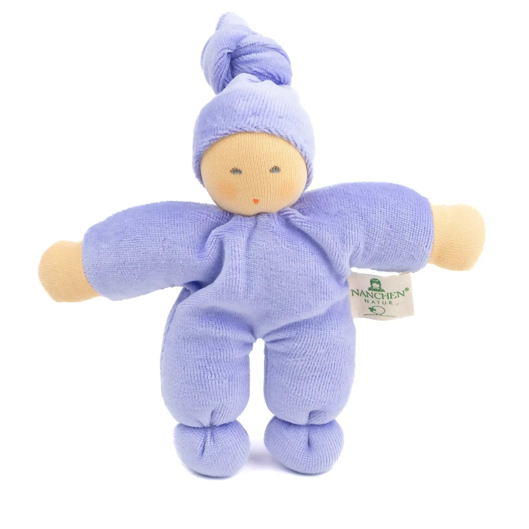 Nanchen Natur - Klein Knuffelpopje Pimpel - Lavendel Lila