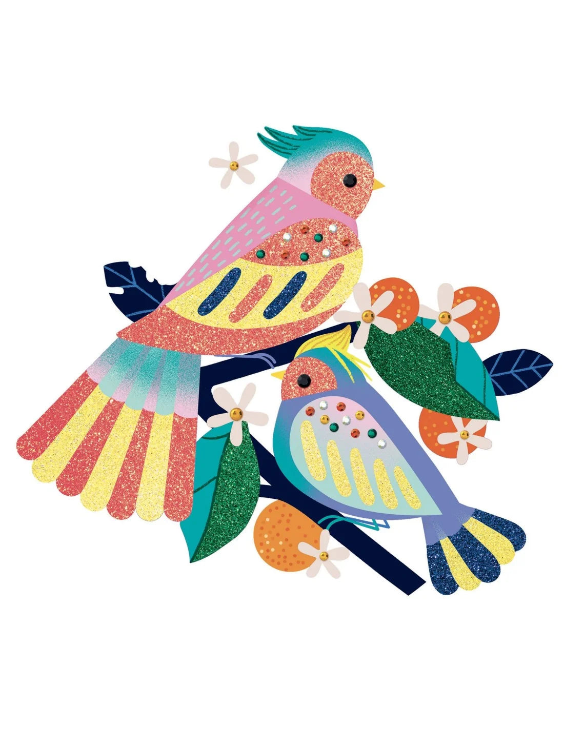 Djeco - Versieren met glitters - Paradijsvogels