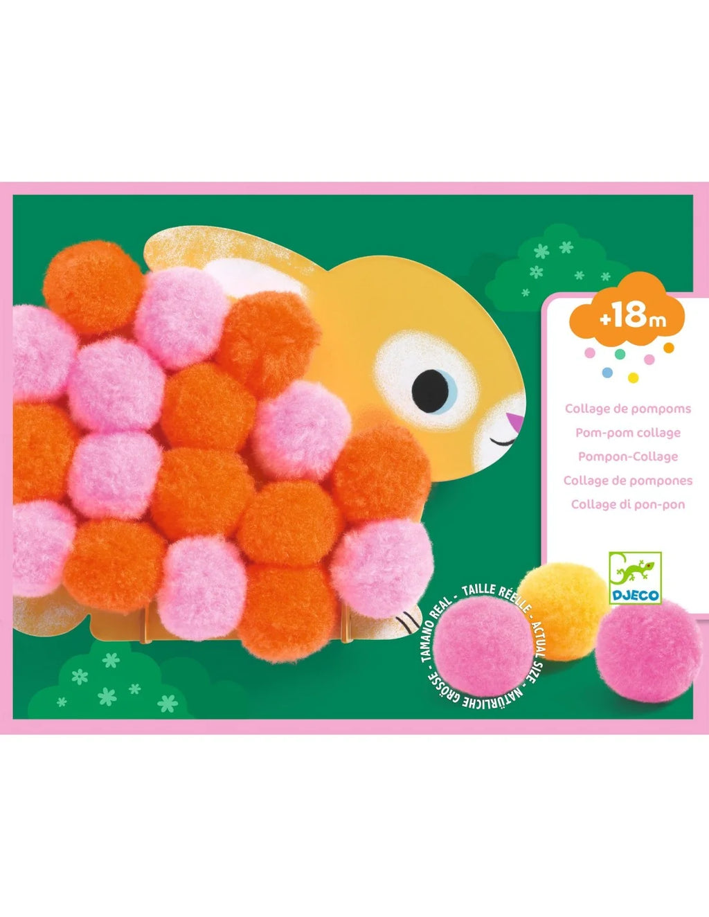 Djeco - Knutselpakket - Dieren versieren met pompom's