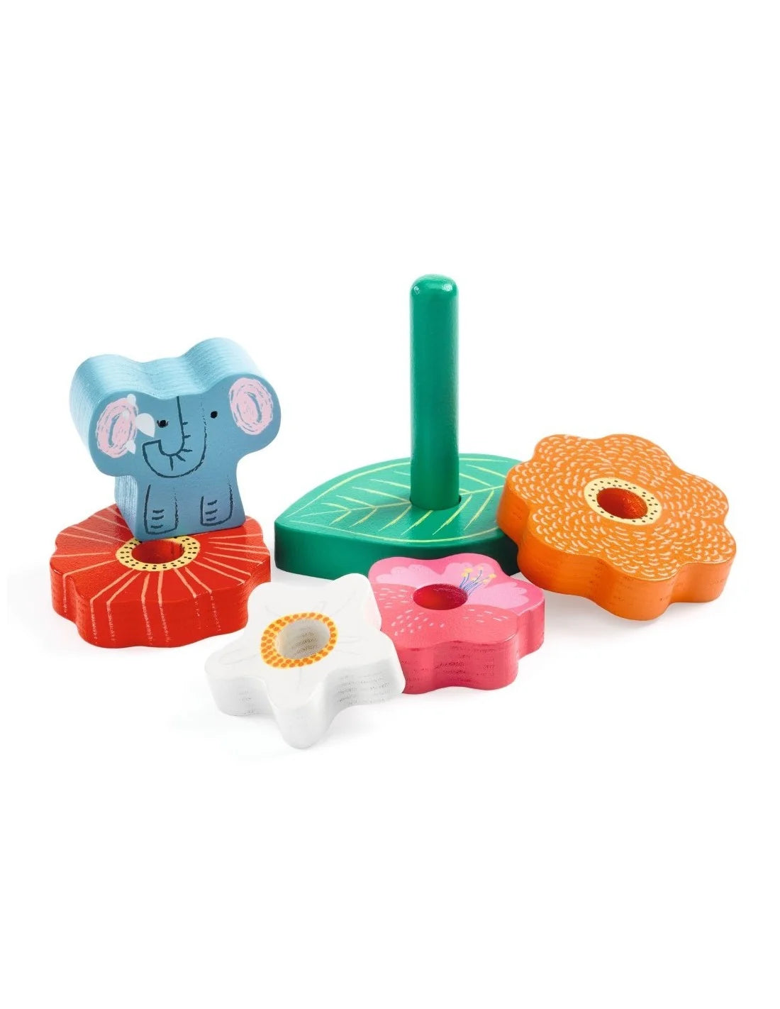 Djeco - Puzzel & stapeltoren - Hout - Olifant