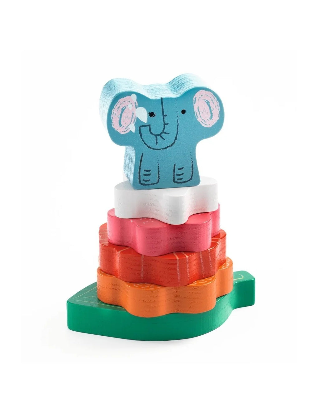 Djeco - Puzzel & stapeltoren - Hout - Olifant