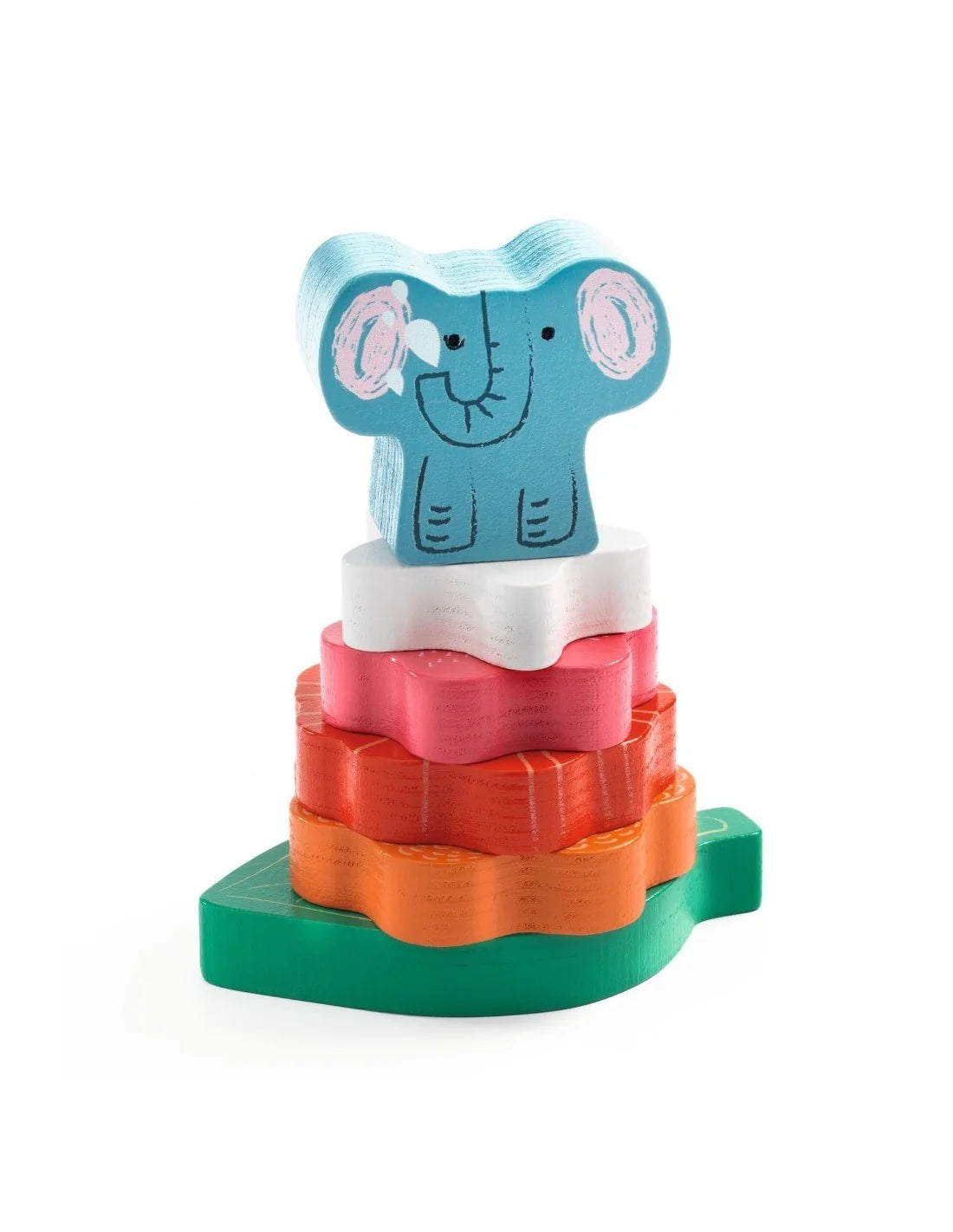Djeco - Puzzel & stapeltoren - Hout - Olifant