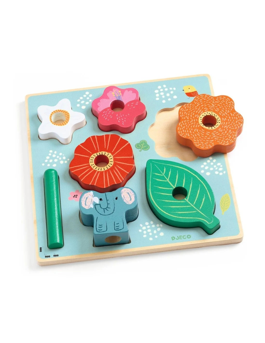 Djeco - Puzzel & stapeltoren - Hout - Olifant