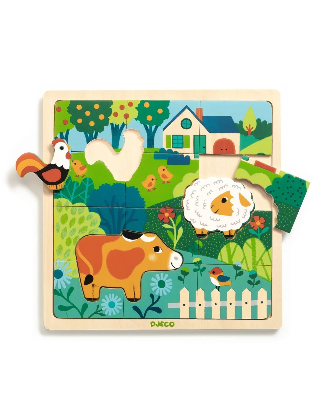 Djeco - Houten legpuzzel - Boerderij