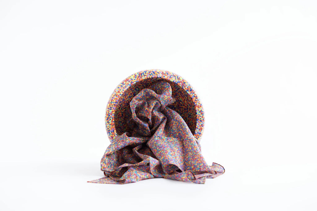 Laura's play cotton - Speeldoek - Katoen 50 x 50 cm - Confetti regenboog