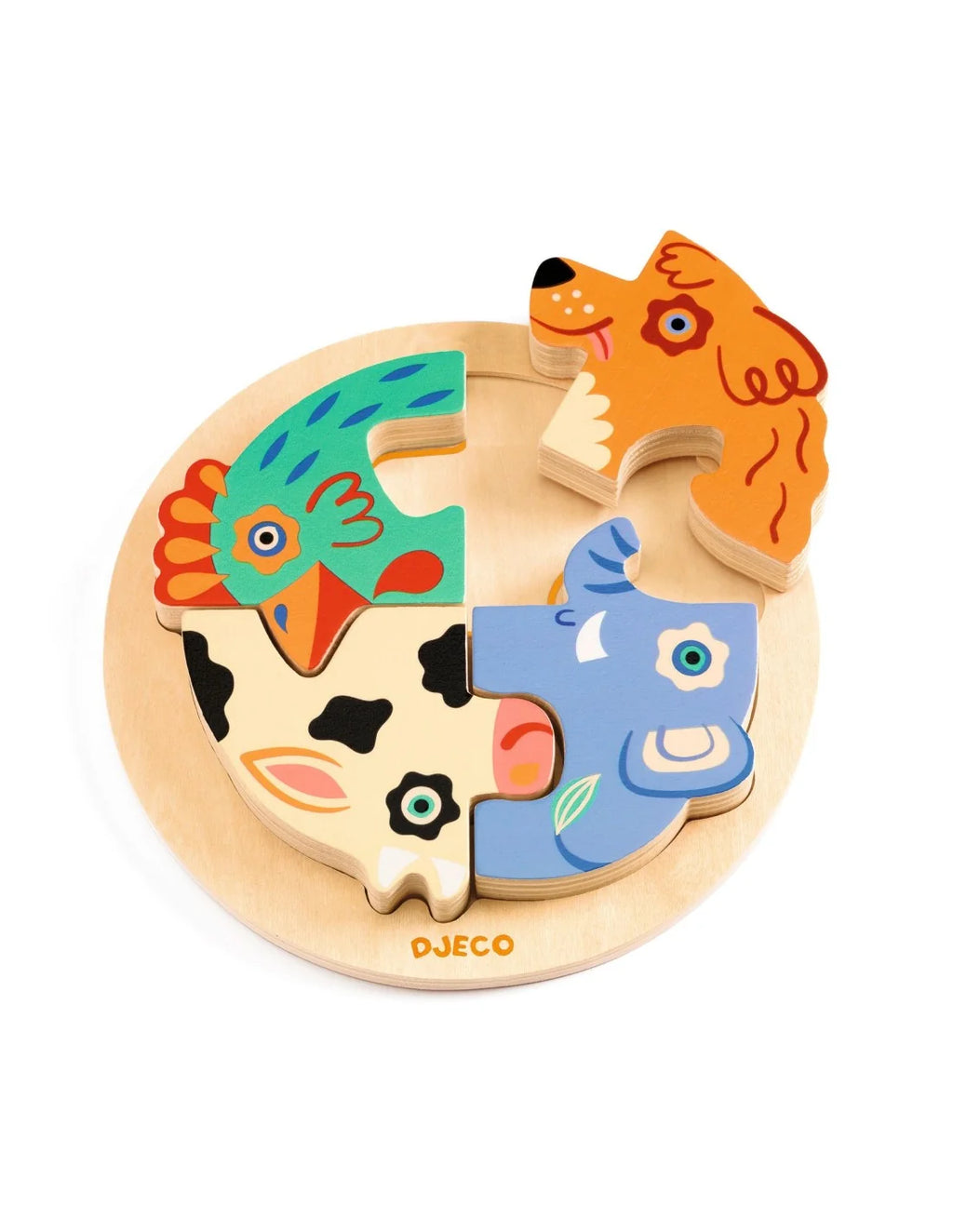 Djeco - Ronde puzzel - Hout - Rondo dog