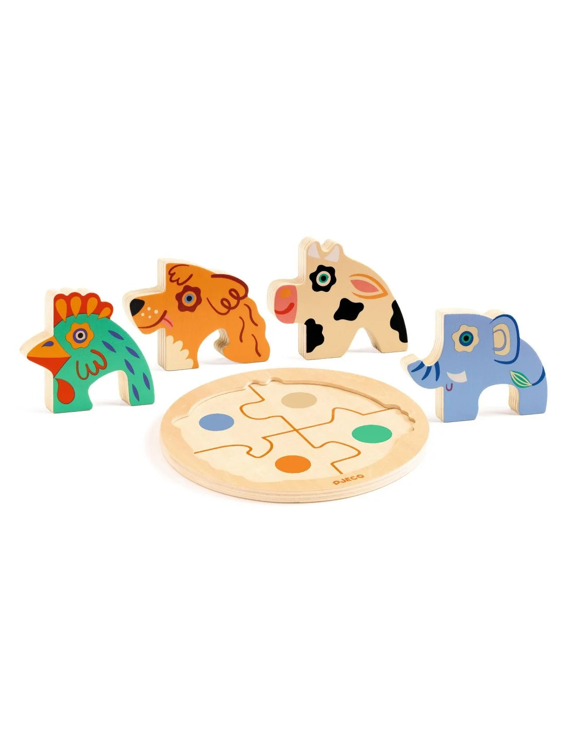 Djeco - Ronde puzzel - Hout - Rondo dog