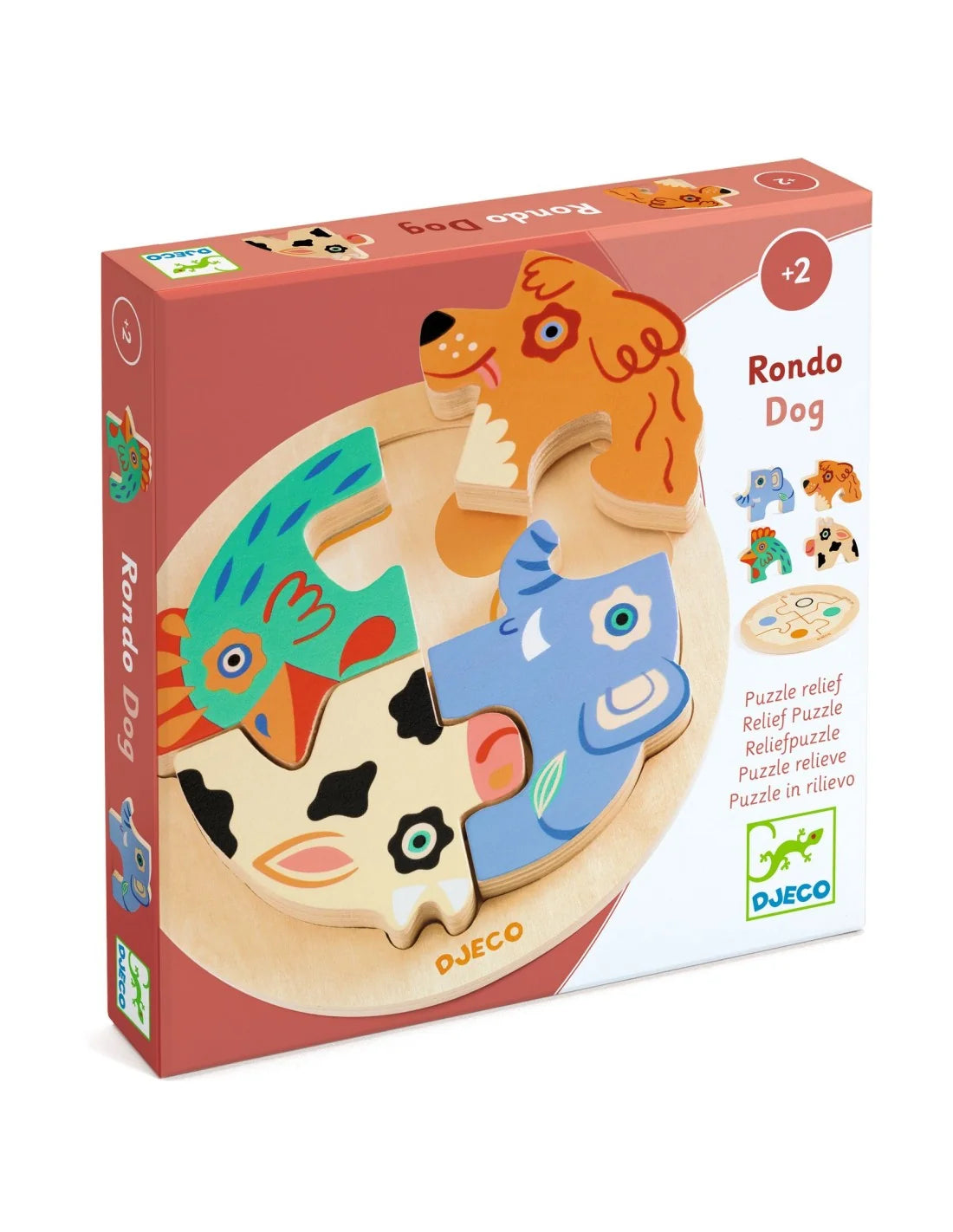 Djeco - Ronde puzzel - Hout - Rondo dog