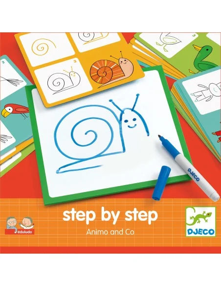 Djeco - Stap voor stap leren tekenen - Dieren