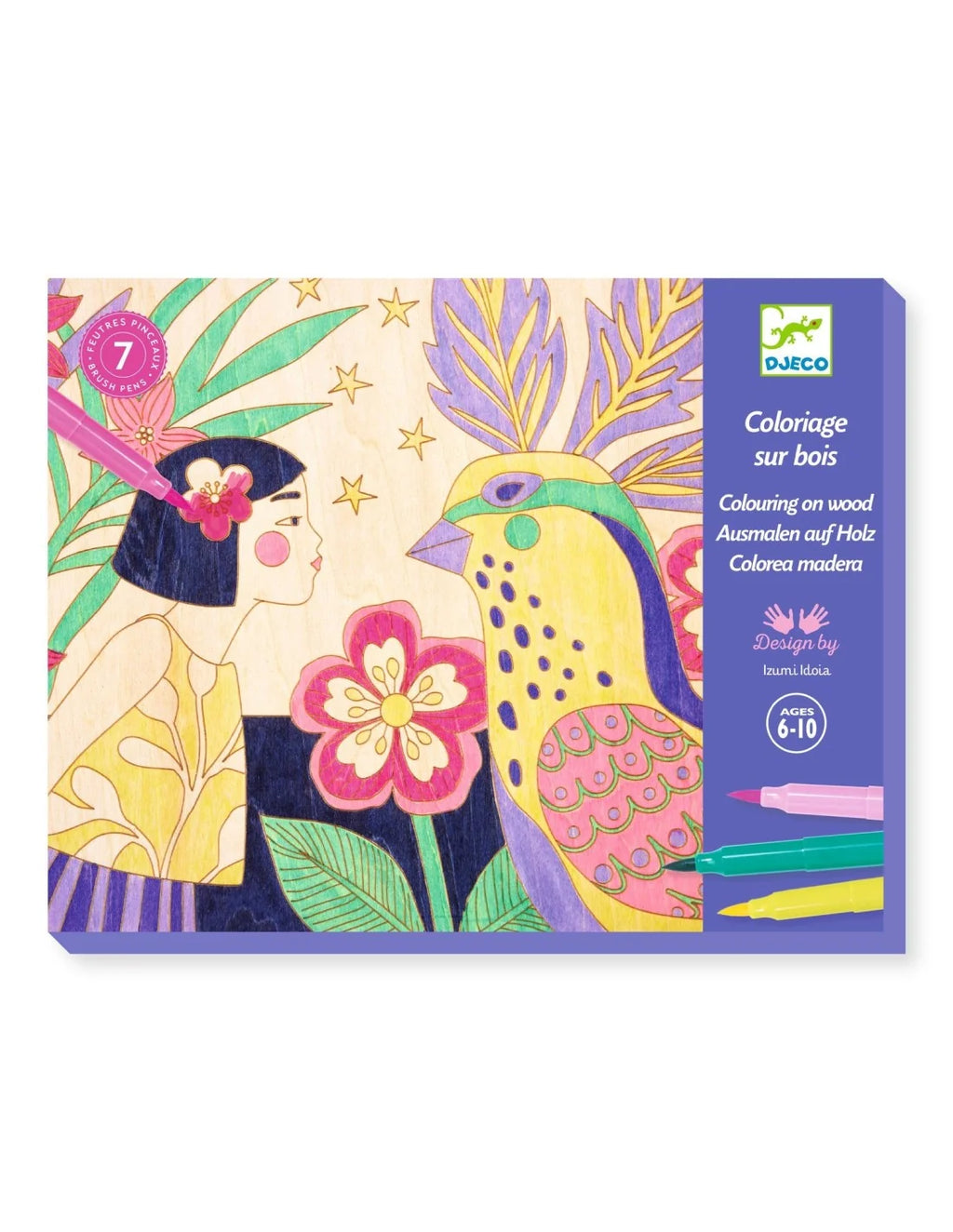Djeco - Kleuren op hout - Sweet girls