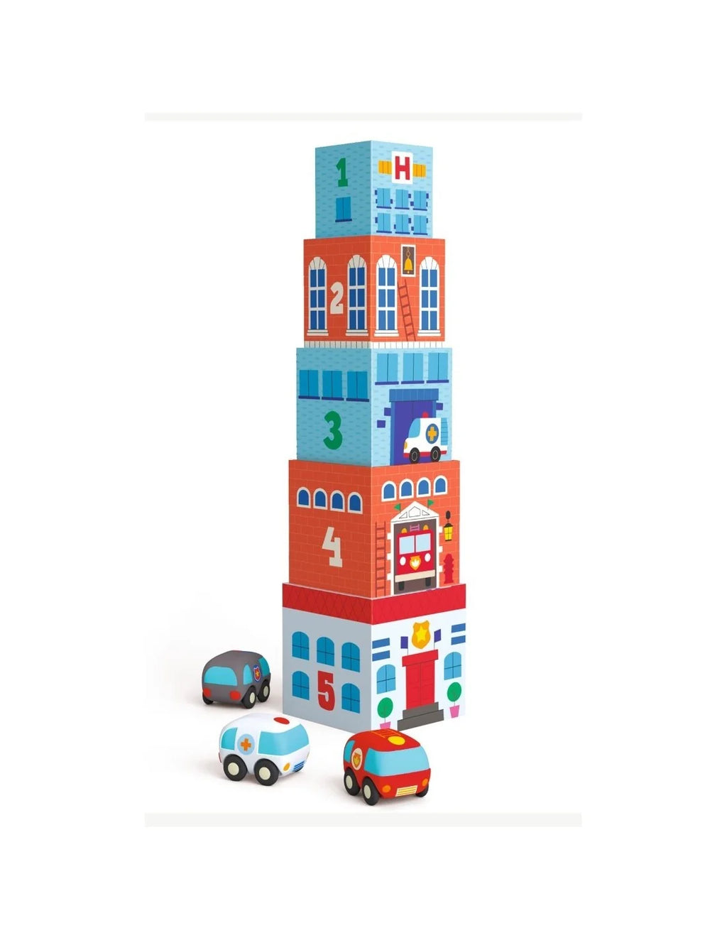 Djeco - Stapeltoren met auto's