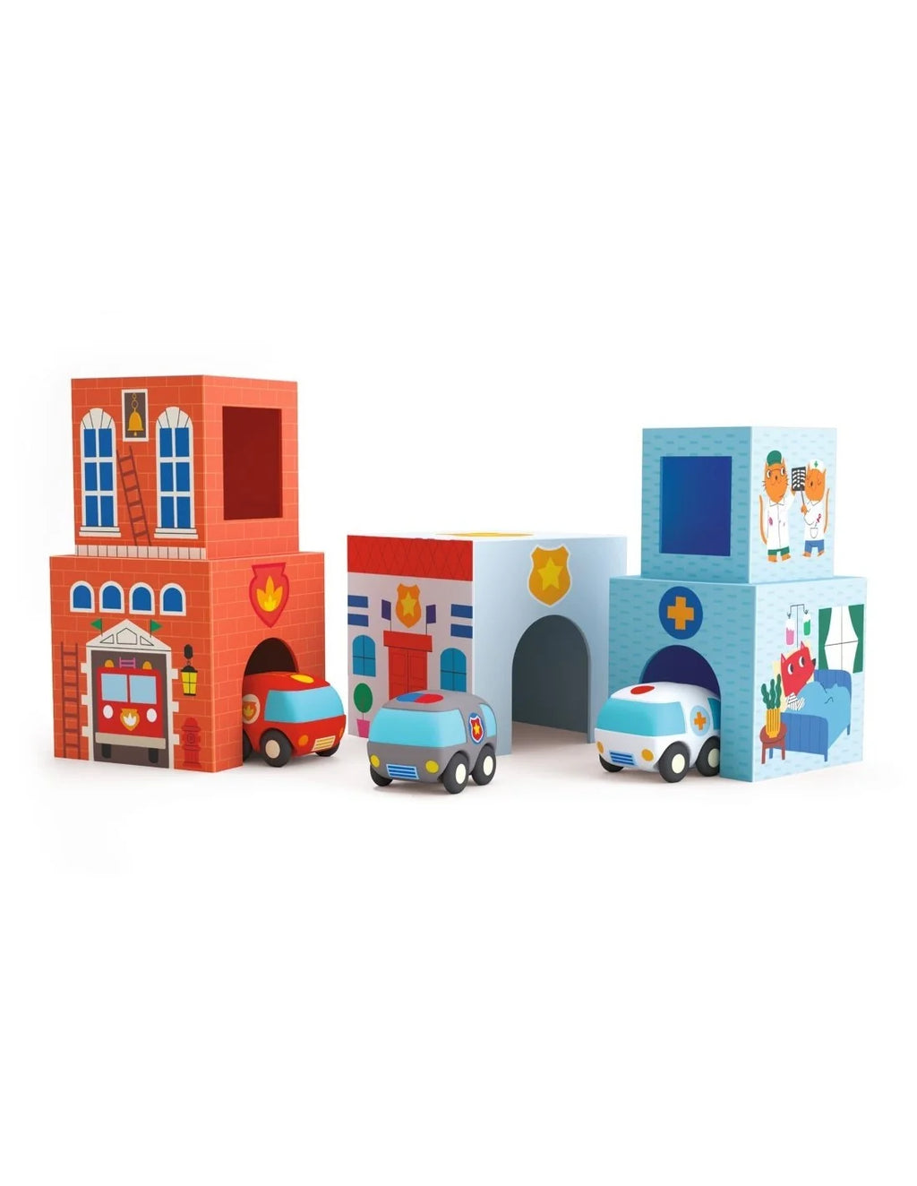 Djeco - Stapeltoren met auto's
