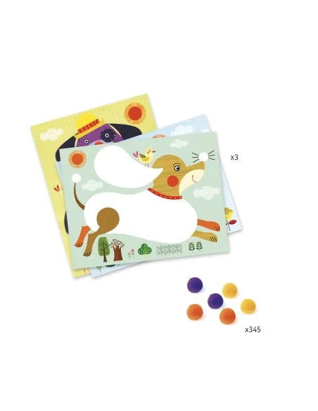Djeco - Knutselpakket - Honden maken met pompons
