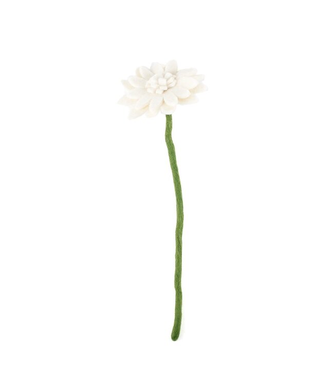 Sjaal met verhaal - Gerbera Wit